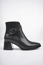 Bottes décontractées pour femmes Muggo RAISON avec ceinture et fermeture éclair, bout pointu.