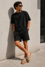 Muggo AUGUSTA Ayarlanabilir Çift Tokalı Günlük Erkek Terlik