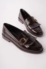 Mocassins décontractés à pampilles et boucle dorée Muggo pour femmes