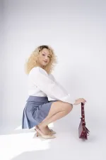 Sac baguette pour femme Muggo CHARM avec détail de ceinture