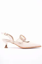 Muggo MARİANA Toka Detaylı Kadın Günlük Klasik Topuklu Ayakkabı