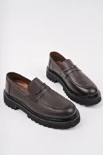 Mocassins Muggo PARADISE en cuir véritable à semelle épaisse, pour femmes, à porter au quotidien.