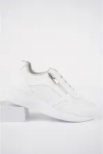 Chaussures de sport confortables et orthopédiques Muggo Asel pour femmes, à lacets et fermeture éclair latérale.