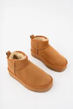 Bottines courtes décontractées Muggo HUG Guaranteed pour femmes, à semelle épaisse et doublure en fourrure.