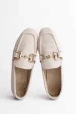 Mocassins décontractés en cuir pour femmes Muggo MONA avec boucle métallique garantie