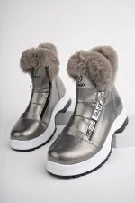 Bottes pour enfants Muggo BUBBLE avec semelle antidérapante garantie, doublure en fourrure et fermeture éclair latérale