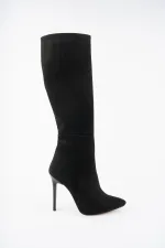 Bottes Muggo Florence pour femmes, à talon fin, bout pointu et fermeture éclair latérale