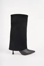Bottes à talons hauts en daim à bout pointu Muggo CATIE pour femmes