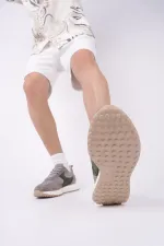 Chaussures de sport décontractées pour hommes Muggo SVENSON, à lacets et semelle épaisse, en cuir véritable.