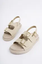 Muggo MEGGIE Double Strap Adjustable Belt Women's Casual Sandals Muggo MEGGIE Double Strap Adjustable Belt Women's Casual Sandals