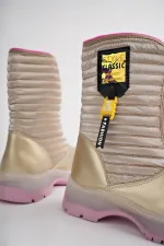 Bottes de pluie et de neige Muggo BLOOM pour enfants, garanties, avec doublure polaire, fermeture éclair sur le devant et semelle crantée.