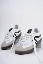 Muggo GARCİA Garantili Unisex Ortopedik Günlük Bağcıklı Yürüyüş Koşu Sneaker Spor Ayakkabı