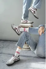 Muggo GARCİA Garantili Unisex Ortopedik Günlük Bağcıklı Yürüyüş Koşu Sneaker Spor Ayakkabı