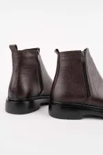 Muggo DRAKO Genuine Leather Double Zipper Men's Winter Chelsea Boots