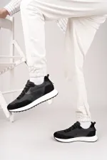 Chaussures de sport décontractées pour hommes Muggo SVENSON, à lacets et semelle épaisse, en cuir véritable.