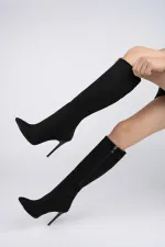 Bottes Muggo Florence pour femmes, à talon fin, bout pointu et fermeture éclair latérale