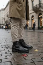 Bottes pour hommes Muggo RODRIGUEZ, garanties imperméables au froid, avec fermeture éclair et doublure en fourrure