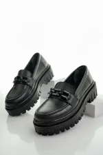 Muggo SAMANTHA Guaranteed Women's Loafer Thick Sole Buckle Casual Everyday Moccasin Shoes