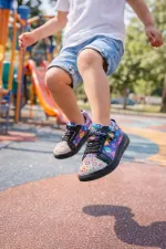 Muggo SMILE Girls' Light-Up Casual Sneaker with Stone Detail and Velcro Closure Muggo SMILE Girls' Light-Up Casual Sneaker with Stone Detail and Velcro Closure