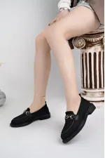 Muggo SAKURA Women's Knitted Loafer Casual Moccasin Shoes with Metal Buckle Muggo SAKURA Women's Knitted Loafer Casual Moccasin Shoes with Metal Buckle