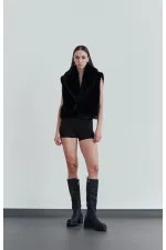 Muggo ARONGO garanti ceinture détail fermeture éclair talon plateforme bottes pour femmes