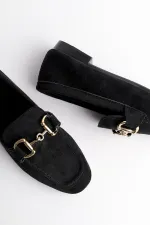 Mocassins décontractés en cuir pour femmes Muggo MONA avec boucle métallique garantie