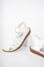 Muggo Rapunzel Garantili Günlük Ortopedik Hafif Taban Cırtlı Kız Çocuk Sandalet