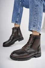 Muggo MAXWELLY Garantili Fermuarlı Bağcıklı Rahat Hafif Taban Erkek Bot