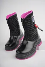 Bottes de pluie et de neige Muggo BLOOM pour enfants, garanties, avec doublure polaire, fermeture éclair sur le devant et semelle crantée.