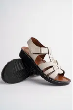 Muggo Soft Kadın Garantili Günlük Ortopedik Kaymaz Taban Comfort Rahat Sandalet