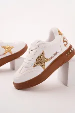 Muggo GALAXY Star Detail Lace-up Kids' Casual Sneaker Sports Shoes Muggo GALAXY Star Detail Lace-up Kids' Casual Sneaker Sports Shoes