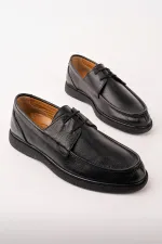 Muggo FATHER Genuine Leather Lace-up Comfortable Sole Men's Classic Casual Shoes