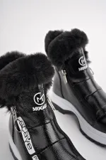 Bottes pour enfants Muggo BUBBLE avec semelle antidérapante garantie, doublure en fourrure et fermeture éclair latérale