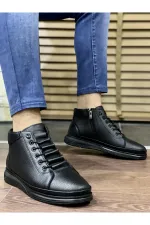 Bottes d'hiver à lacets et fermeture éclair Muggo M226 pour hommes (garantie)