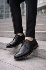 Muggo MATHEW Genuine Leather Lace-up Men's Classic Casual Shoes
