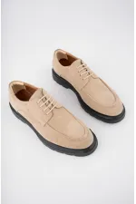Muggo SAMUEL Chaussures pour hommes classiques et confortables en cuir véritable, style décontracté, avec semelle orthopédique épaisse.