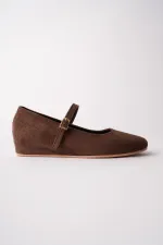 Ballerines Muggo BERNY à talon caché, en cuir, à bride unique pour femmes