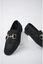 Muggo PHUKET Guaranteed Metal Buckle Laser-Cut Breathable Leather Women's Loafer Casual Shoes Muggo PHUKET Guaranteed Metal Buckle Laser-Cut Breathable Leather Women's Loafer Casual Shoes