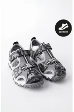 Muggo TWEETY Garantili Günlük Ortopedik Hafif Taban Önü Kapalı Cırtlı Unisex Çocuk Sandalet