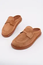 Mocassins Muggo Vintage en cuir suédé, décontractés et confortables, à bout fermé, pour femmes.