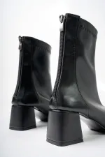 Bottes à talons pour femmes Muggo SASHA à bout carré et fermeture éclair arrière garanties