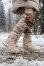 Bottes Muggo Twinkle pour filles, doublées de fourrure, à lacets et fermeture velcro