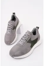 Chaussures de sport décontractées pour hommes Muggo SVENSON, à lacets et semelle épaisse, en cuir véritable.