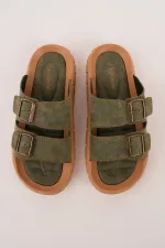 Muggo AUGUSTA Ayarlanabilir Çift Tokalı Günlük Erkek Terlik