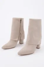 Bottes Muggo IMPERA à bout pointu, talon épais et fermeture éclair pour femmes