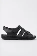 Muggo Charles Guaranteed Men's Casual Genuine Leather Comfortable Soft Sole Orthopedic Sandals