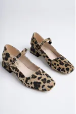 Muggo MARY Garantili Kare Burunlu Kadın Kısa Topuklu Ayakkabı