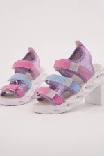 Sandales lumineuses à scratch pour filles Muggo TATU