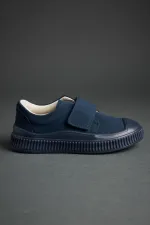 Muggo RONY Velcro Perforated Everyday Breathable Unisex Kids Sneaker Sports Shoes