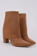 Muggo IMPERA Pointed Toe Chunky Heel Zippered Women's Boots